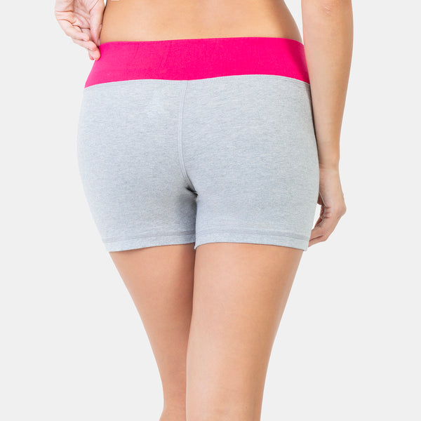 Envie Dualtone Hugged Fit Comfort Shorts - NVS5010 (Grey Fusia)
