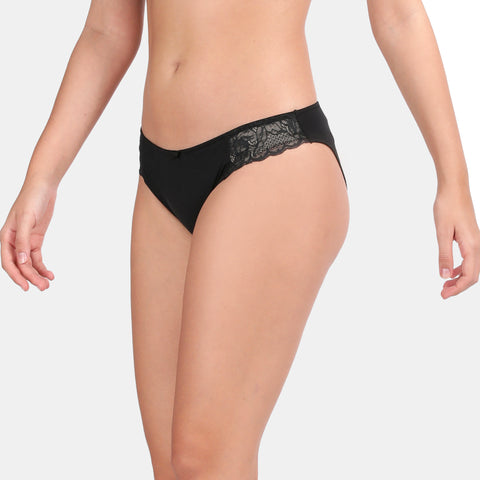 Envie Low Rise Half Rear Coverage Lace Bikini - NVP2060 (Black)