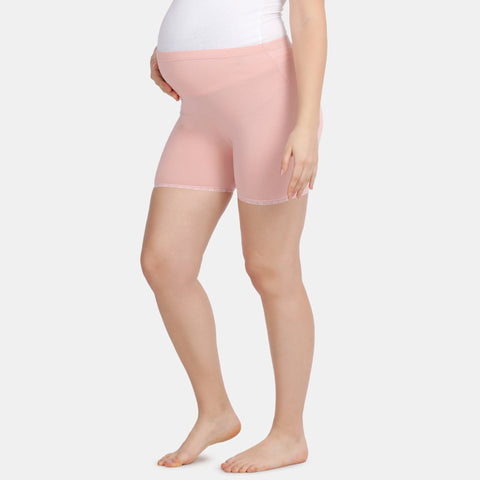 Envie Hugged Fit Maternity Lace Shorts - NVS5031 (Peach)