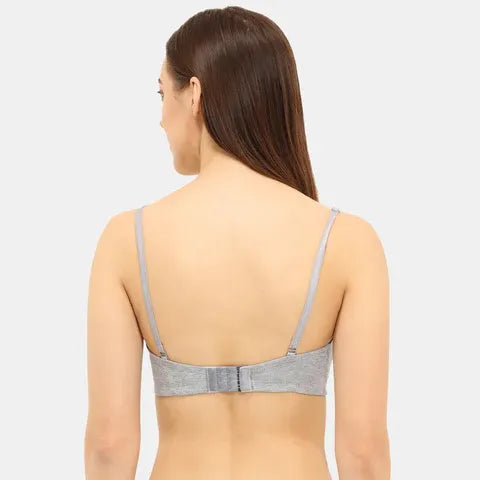 Envie Non-Padded Non-Wired Full Coverage T-Shirt Bra - NVB1084 (Grey Melange)