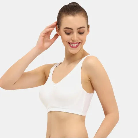 Envie Non-Padded Non-Wired Full Coverage T-Shirt Bra - NVB1056 (White)