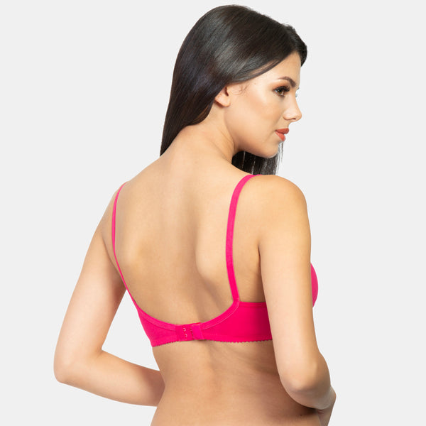 Envie Non-Padded Non-Wired 3/4th Coverage Minimizer Bra - NVB1001 (Fusia Pink)