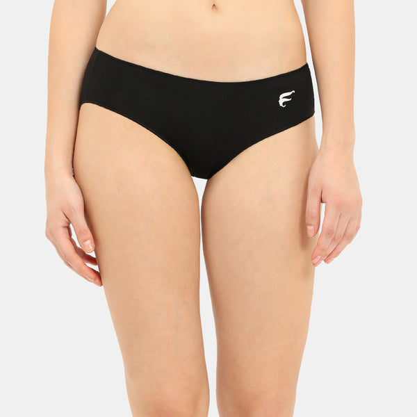 Envie Medium Rise 3/4th Coverage Hipster Multicolor (Pack Of 3) NVP2048 (Black Rose Purpl)