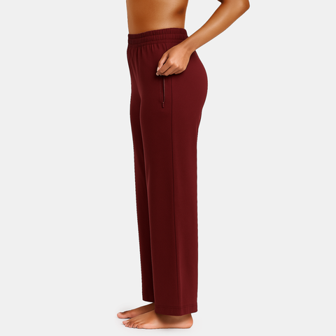 Envie Relaxed Fit Wide Leg Baggy Pant – NVTP8016 (Maroon)