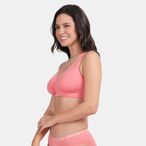 Envie Non-Padded Non-Wired Full Coverage Sleeping Bra - NVB1022 (Woodrose)