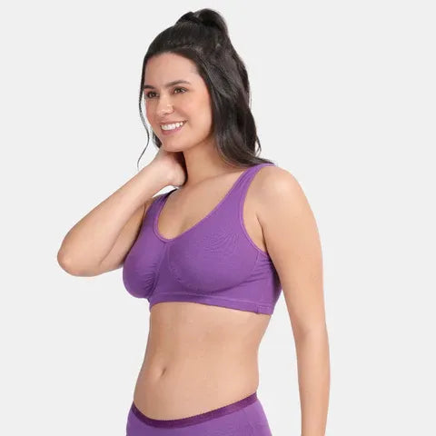 Envie Non-Padded Non-Wired Full Coverage Sleeping Bra - NVB1022 (Purple)