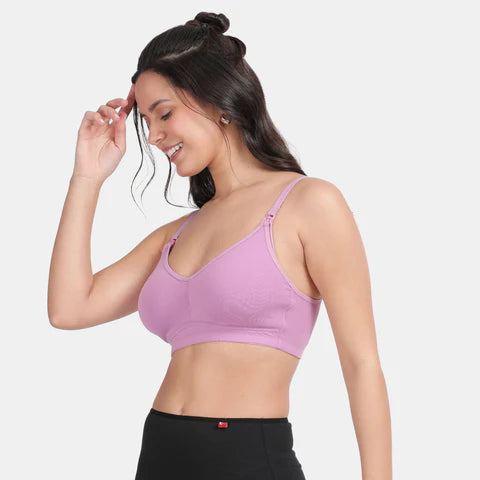 Envie Non-Padded Non-Wired 3/4th Coverage Maternity Bra - NVB1116 (Mid Purple)