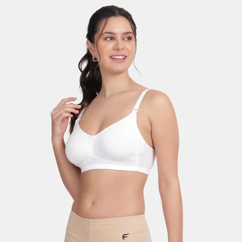 Envie Non-Padded Non-Wired 3/4th Coverage Maternity Bra - NVB1116 (White)