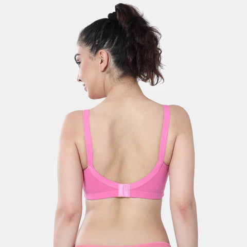 Seamless pink t shirt bra Envie full coverage non wired non padded lightweight comfortable bra for women