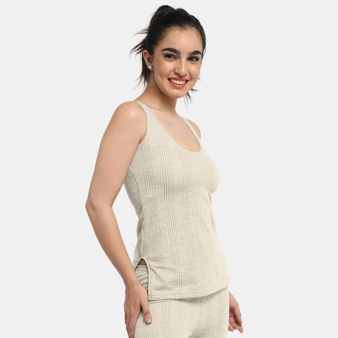 Envie Regular Fit Scoop Neck Thermal Tank Top - NVTHTM112 (Grey)