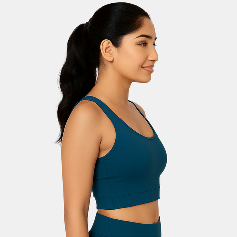 Envie Padded Non-Wired Full Coverage Sports Bra - NVB1122 (Majolica Blue)
