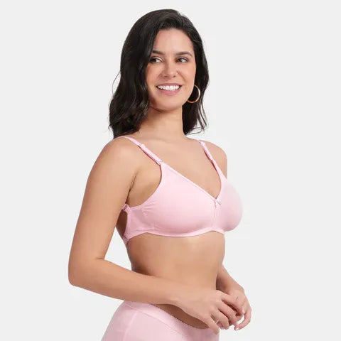 Light pink 3/4th coverage backless bra Envie non padded non wired for off shoulder outfits