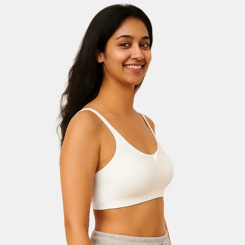 Envie women’s white T-shirt bra non padded non wired 3/4th coverage soft support bra