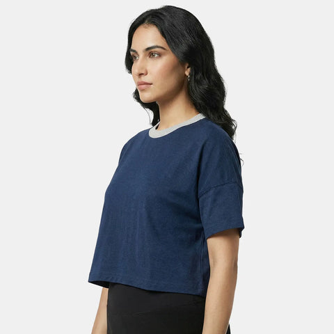 Envie Relaxed Fit Short Sleeve T-Shirt - NVTS1002 (Navy Melange)