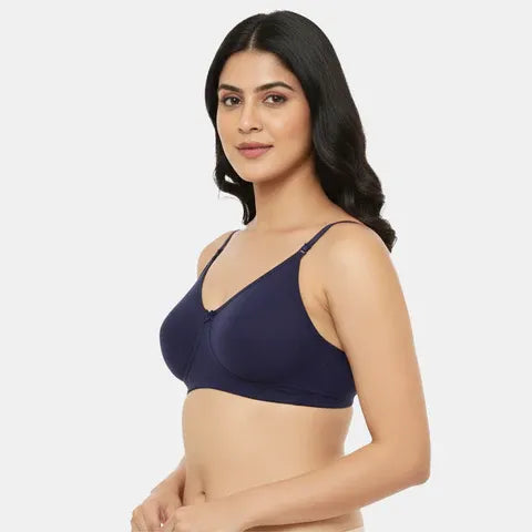 Navy blue minimiser bra Envie non padded non wired 3/4th coverage comfortable everyday wear bra for women