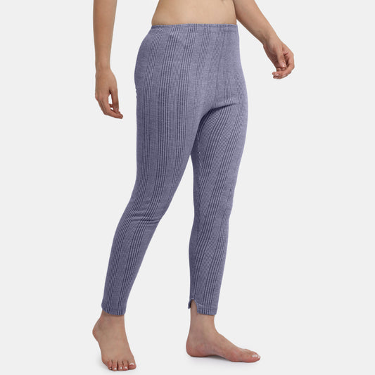 Envie Regular Fit Ankle Length Thermal Pant NVTHTM114 (Navy Melange)