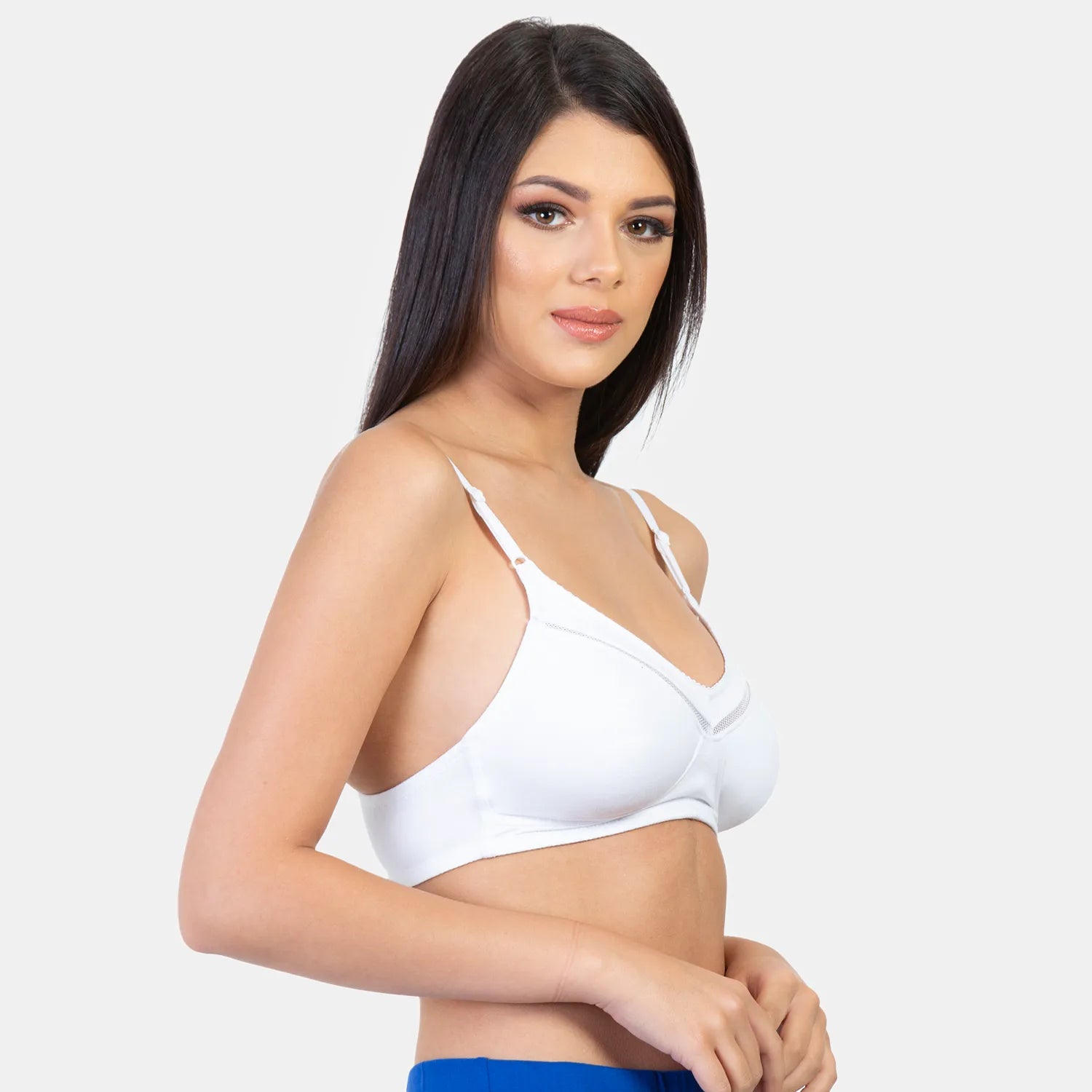 Envie NVB1005  White Full Coverage Non-Padded Minimizer Bra 
