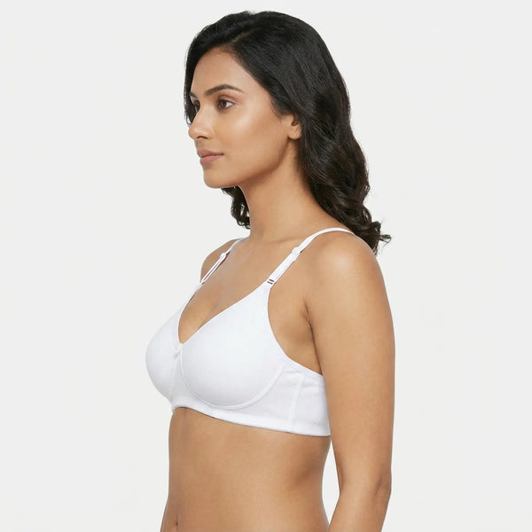 Envie Non-Padded Non-Wired 3/4th Coverage T-Shirt Bra - NVB1002 (White)