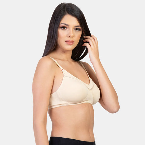 Envie NVB1005 Black and Nude Skin Full Coverage Minimizer Bra Value Pack