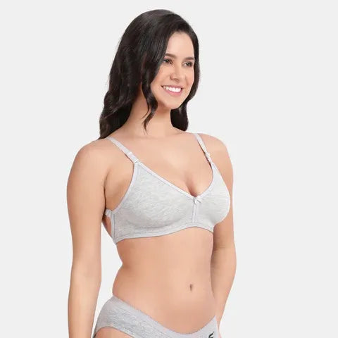 Comfortable grey melange backless bra Envie non wired non padded 3/4th coverage partywear bra