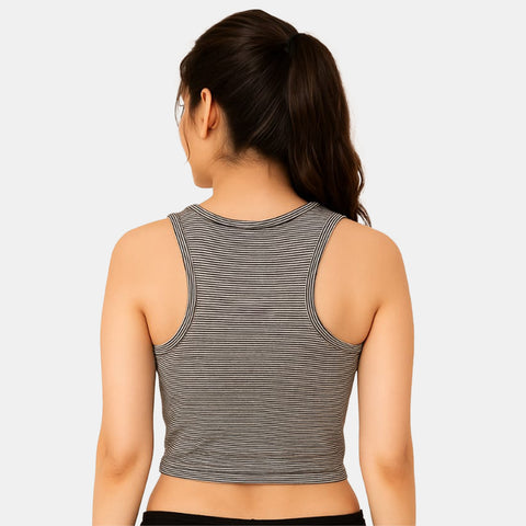 Envie Regular Fit U Neck Short Length Camisole - NVC3032 (Black)