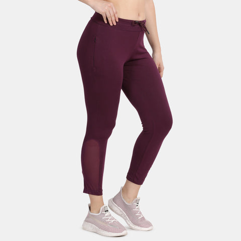Envie Regular Fit Ankle Length Track Pant - NVTP8008 (Plum Plum)