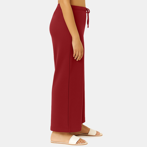 Envie Regular Fit Wide Leg Baggy Pant – NVTP8017 (Dark Maroon)