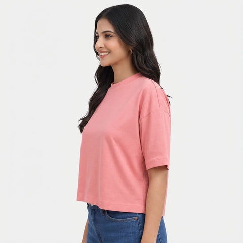 Envie Relaxed Fit Short Sleeve T-Shirt - NVTS1002 (Peach)