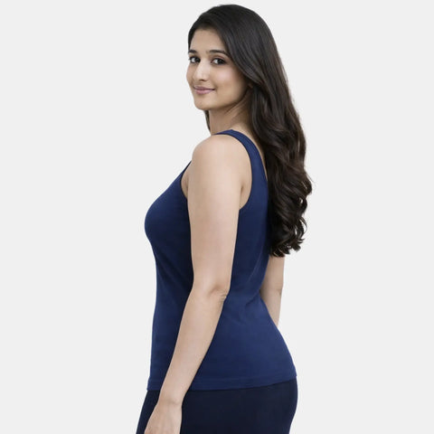 Envie Regular Fit U-Neck Short Length Tank Top - NVC3035 (Blue)