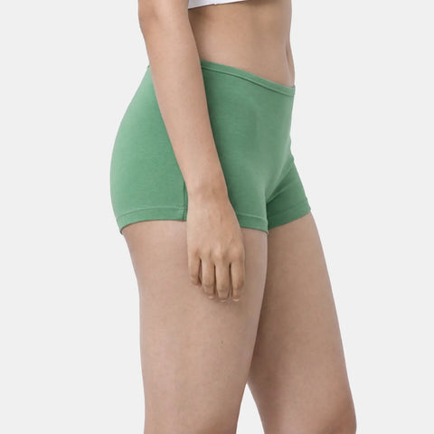 Envie Regular Fit Mid Rise Boyshorts - NVS5018 (Fair Green)