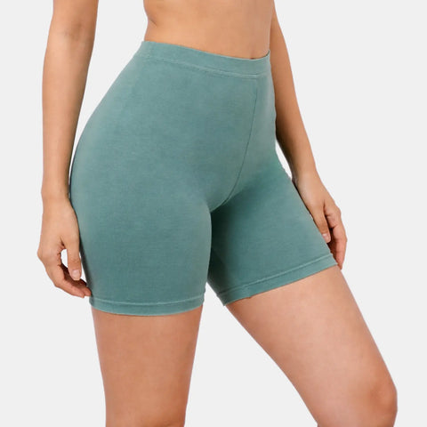 Envie Hugged Fit Thigh Length Cycling Shorts - NVS5019 (Safebrush Green)