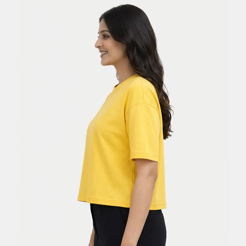 Envie Relaxed Fit Short Sleeve T-Shirt - NVTS1002 (Yellow)