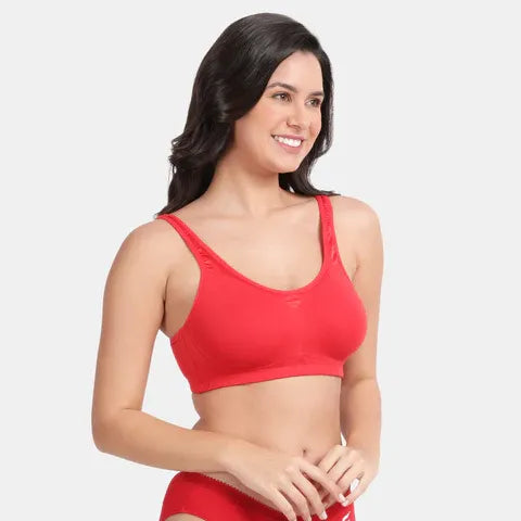 Seamless red t shirt bra Envie full coverage non wired non padded lightweight comfortable bra for women