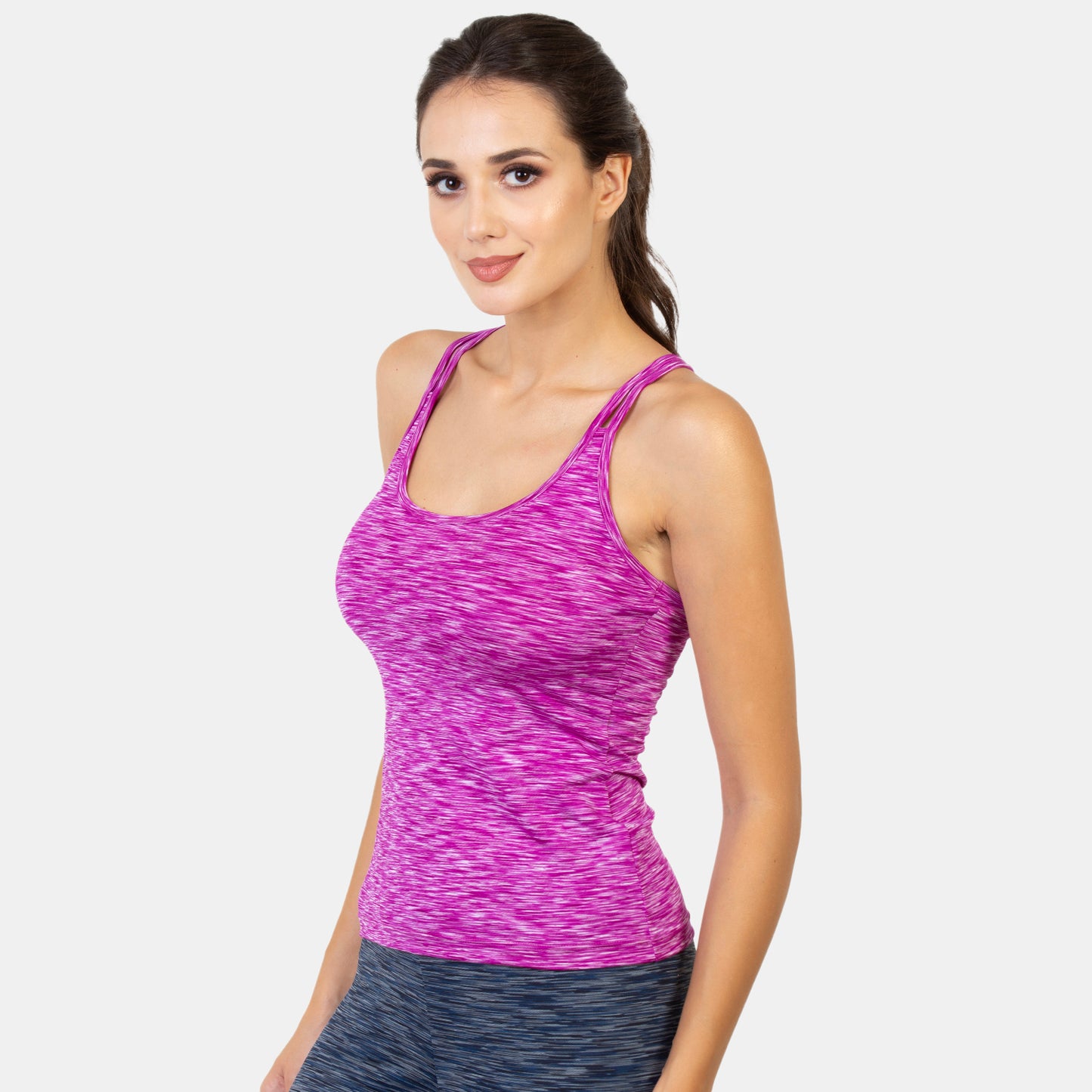 Envie Athletic Fit Round Neck Short Length Tank Top - NVC3011