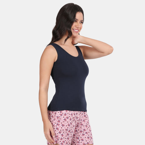 Envie Regular Fit U-Neck Short Length Tank Top - NVC3019 (Navy)