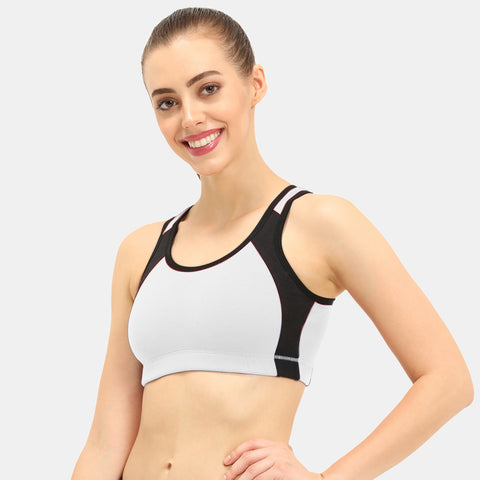 Envie Padded Non-Wired Full Coverage Sports Bra - NVB1051 (Grey Melange)