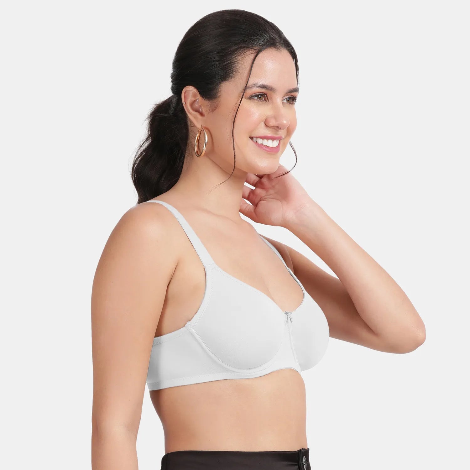 White non padded T-shirt bra Envie wired 3/4th coverage soft comfortable bra