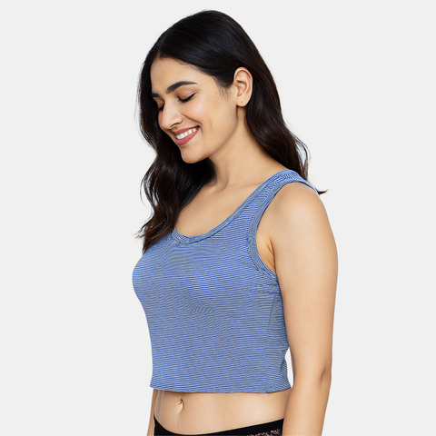 Envie Regular Fit U Neck Short Length Camisole - NVC3032 (Royal Blue)
