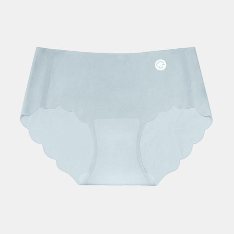 Envie Flow Mid Rise 3/4th Coverage Seamless Hipster Panty - Smog Blue