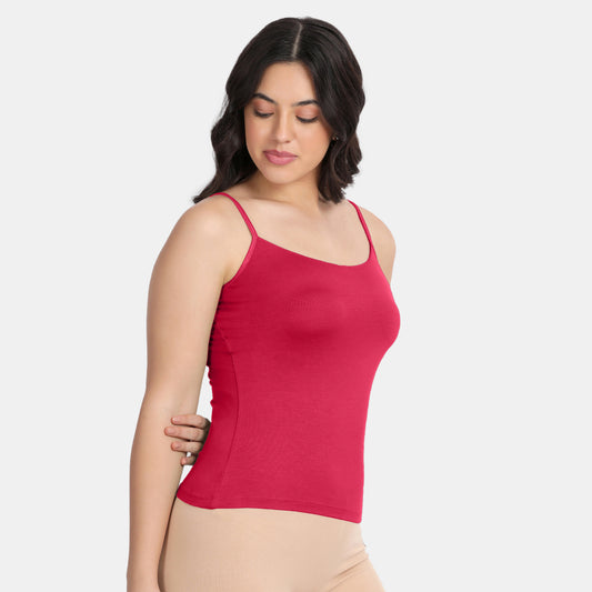 Envie Regular Fit Scoop Neck Short Length Camisole - NVC3031 (Maroon)