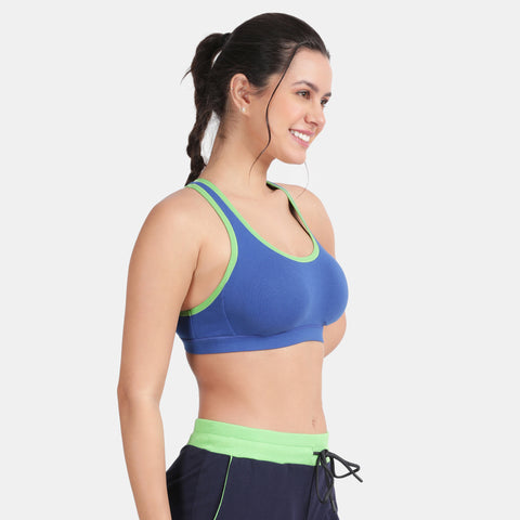 Envie Padded Non-Wired Full Coverage Sports Bra - NVB1050 (Sapphire J Green)