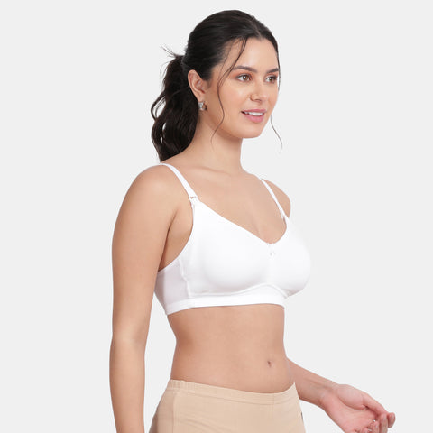 Envie Non-Padded Non-Wired 3/4th Coverage Maternity Bra - NVB1116 (White)