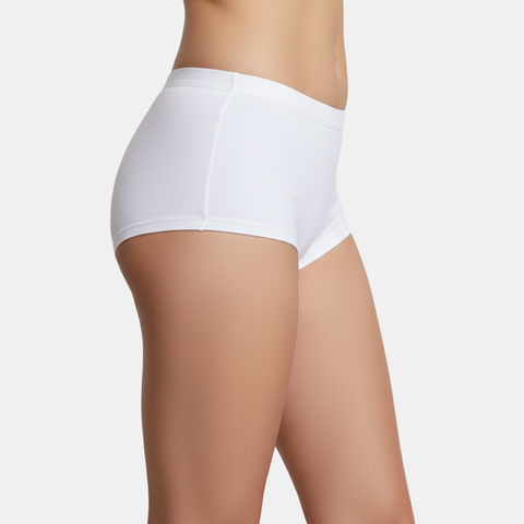 Envie High Rise Full Coverage Boyshorts - NVP2065 (White)