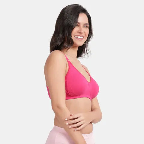 Fusia pink minimiser bra Envie non padded non wired 3/4th coverage comfortable everyday bra