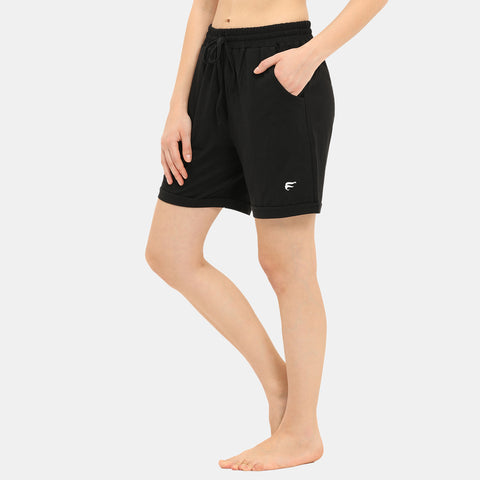 Envie Loose Fit Thigh Length Shorts - NVS5022 (Black)