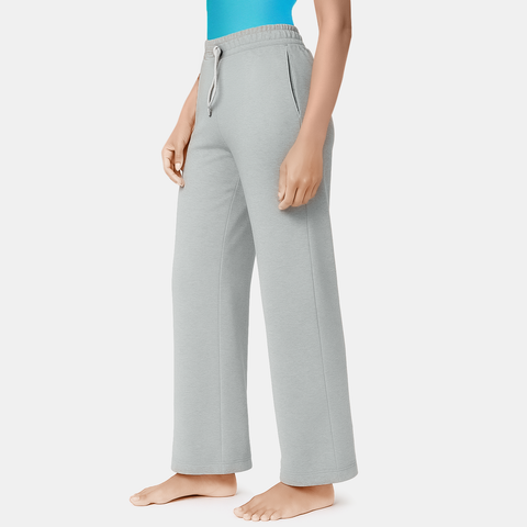 Envie Relaxed Fit Wide Leg Baggy Pant – NVTP8016 (Grey Melange)