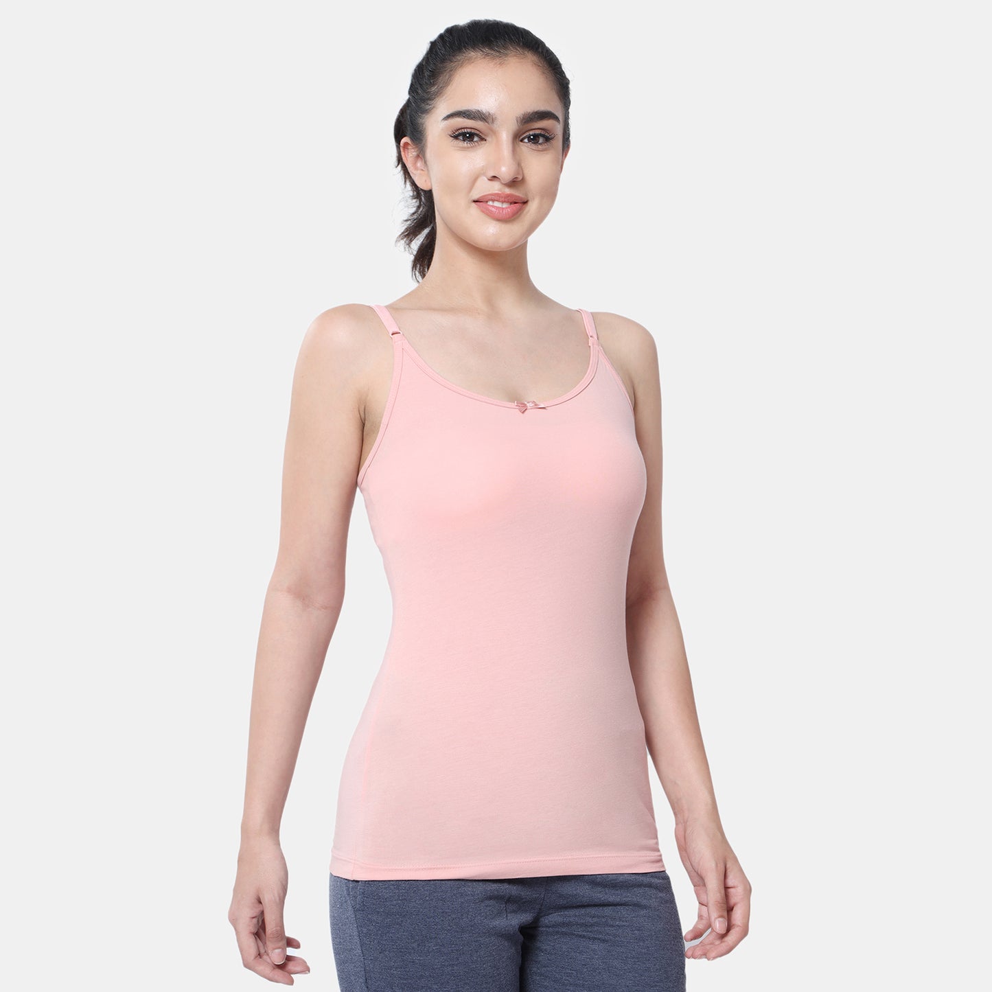 Envie Regular Fit Round Neck Short Length Basic Camisole - NVC3001