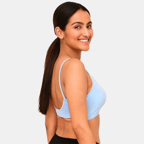 Envie Non Padded Non Wired Moulded 3/4th Coverage T-shirt Bra - NVB1138 (Powder Blue)