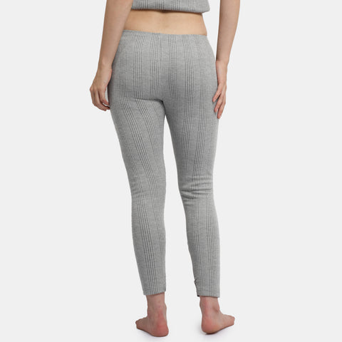 Envie Regular Fit Ankle Length Thermal Pant NVTHTM114 (Grey Melange)
