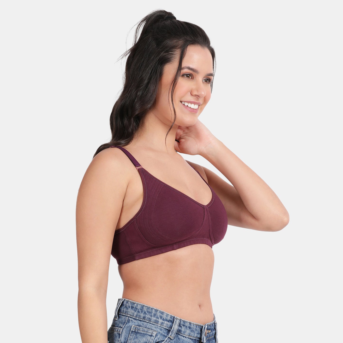 Envie Value+ Non-Padded Non-Wired 3/4th Coverage Minimiser Bra - NVB1024